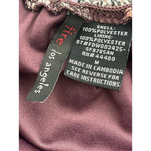 Fire Los Angeles Women Off Shoulder Long Sleeve Hi / Low Shift Dress Size M - Picture 11 of 11